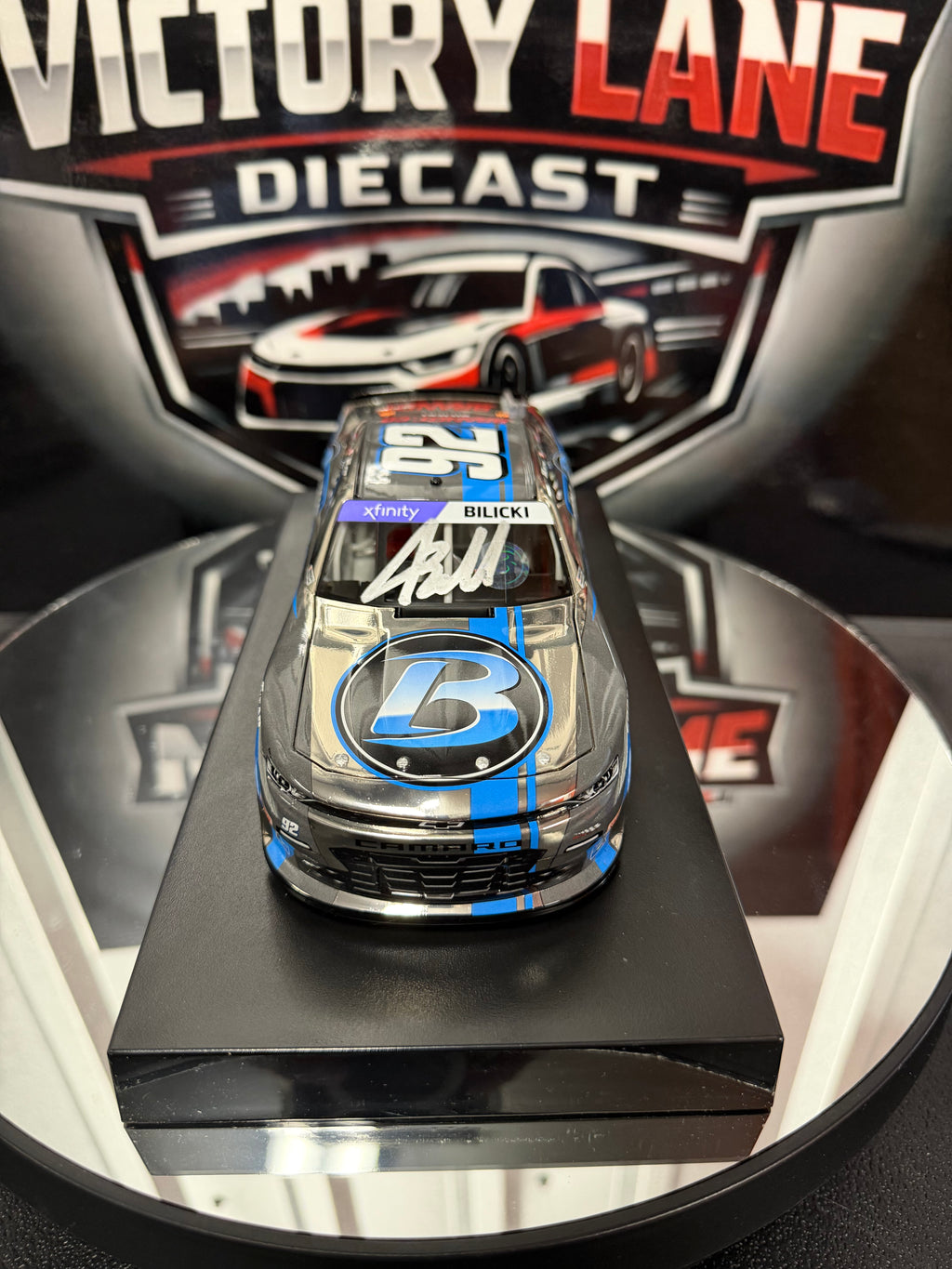 Josh Bilicki 2024 Circle B Diecast Throwback Color Chrome Chevrolet Camaro