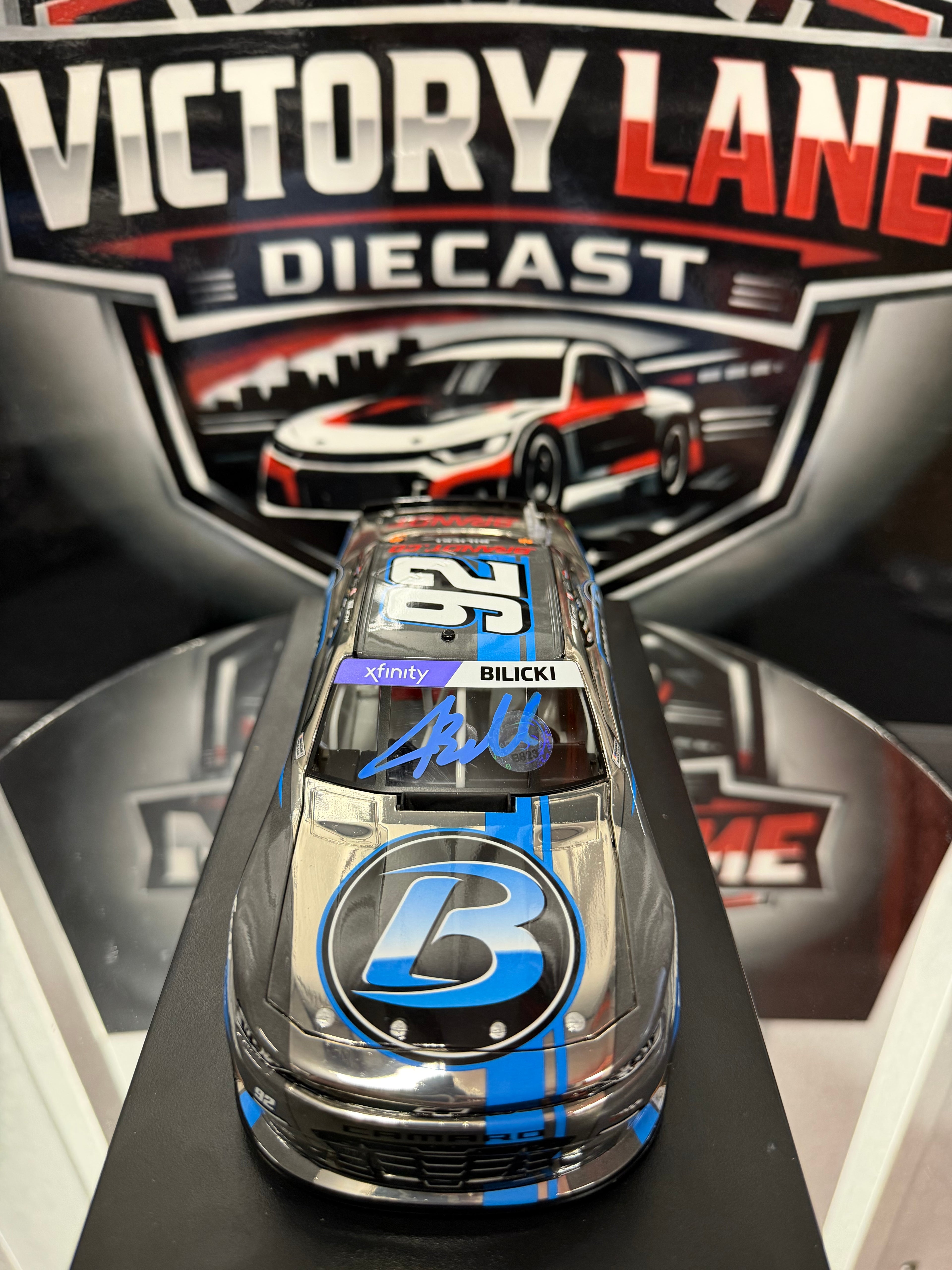 Josh Bilicki 2024 Circle B Diecast Throwback Color Chrome Chevrolet Camaro