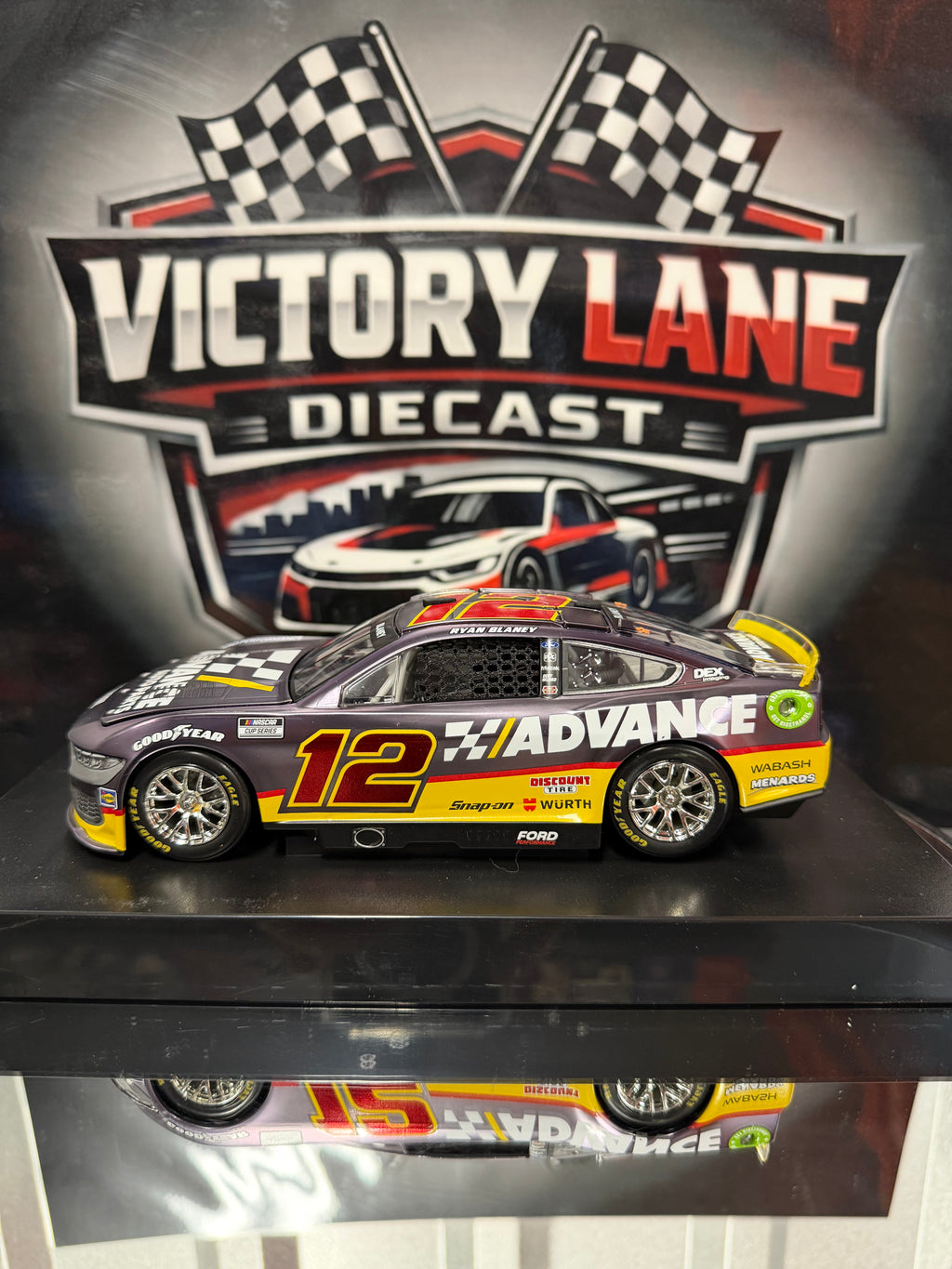 Ryan Blaney 2024 Advance Auto Parts Mustang Color Chrome