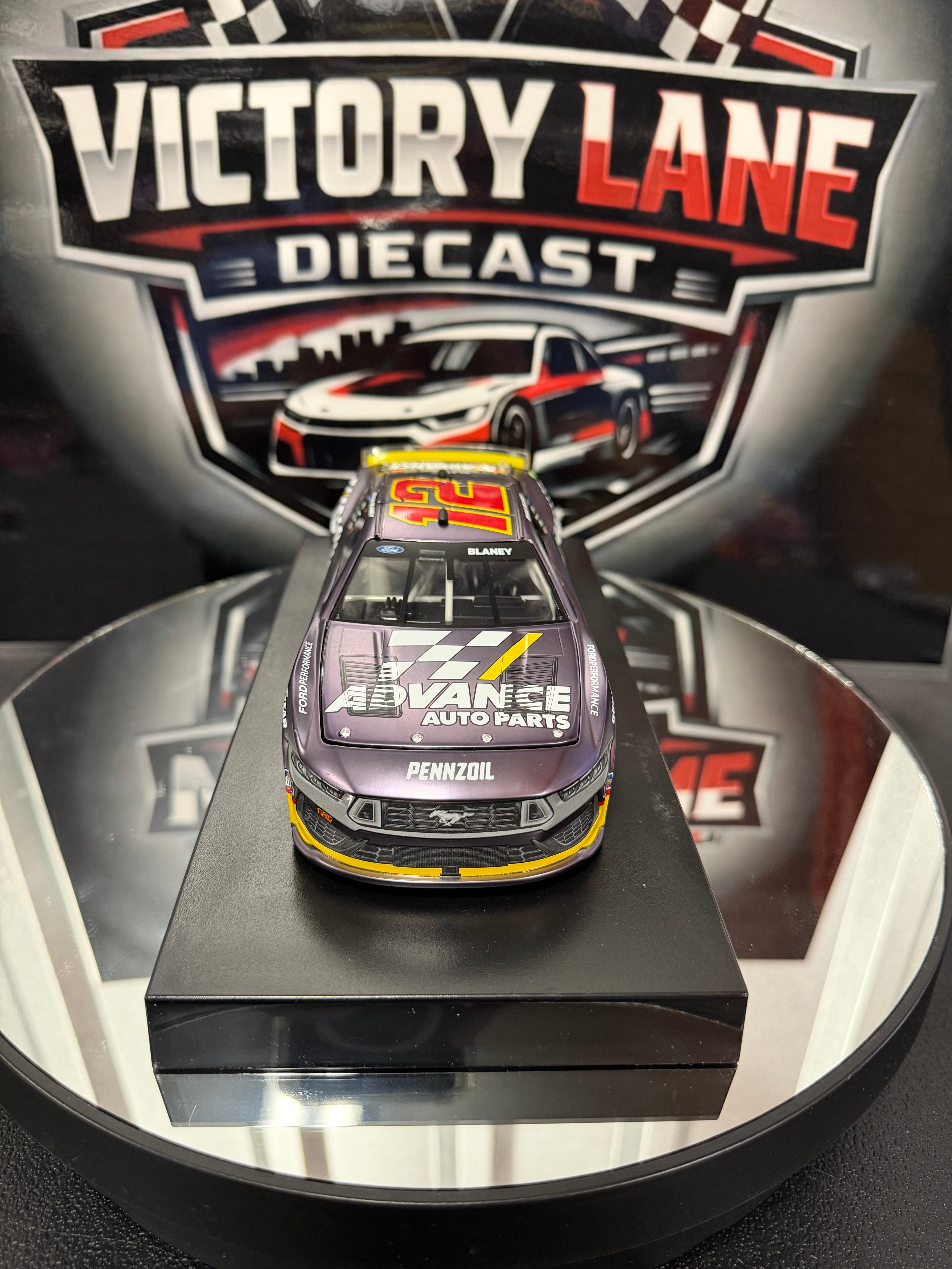 Ryan Blaney 2024 Advance Auto Parts Mustang Color Chrome