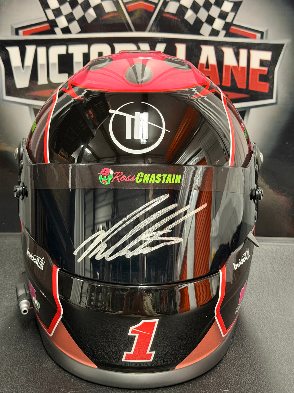 Ross Chastain Moose / Hail Melon Helmet. Full Size Replica. Autographed