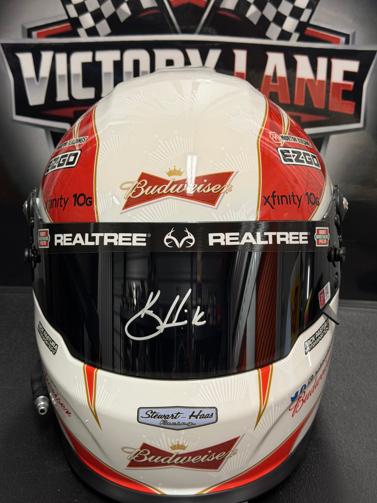 Kevin Harvick Budweiser Helmet. Full Size. Replica. Autographed