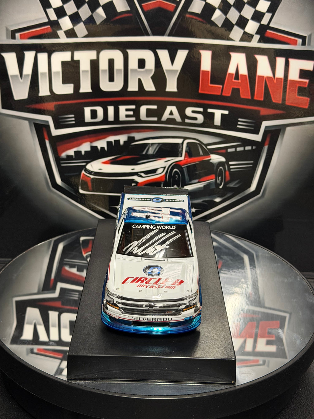 Ross Chastain 2021 Plan B Sales Silverado Color Chrome Autographed