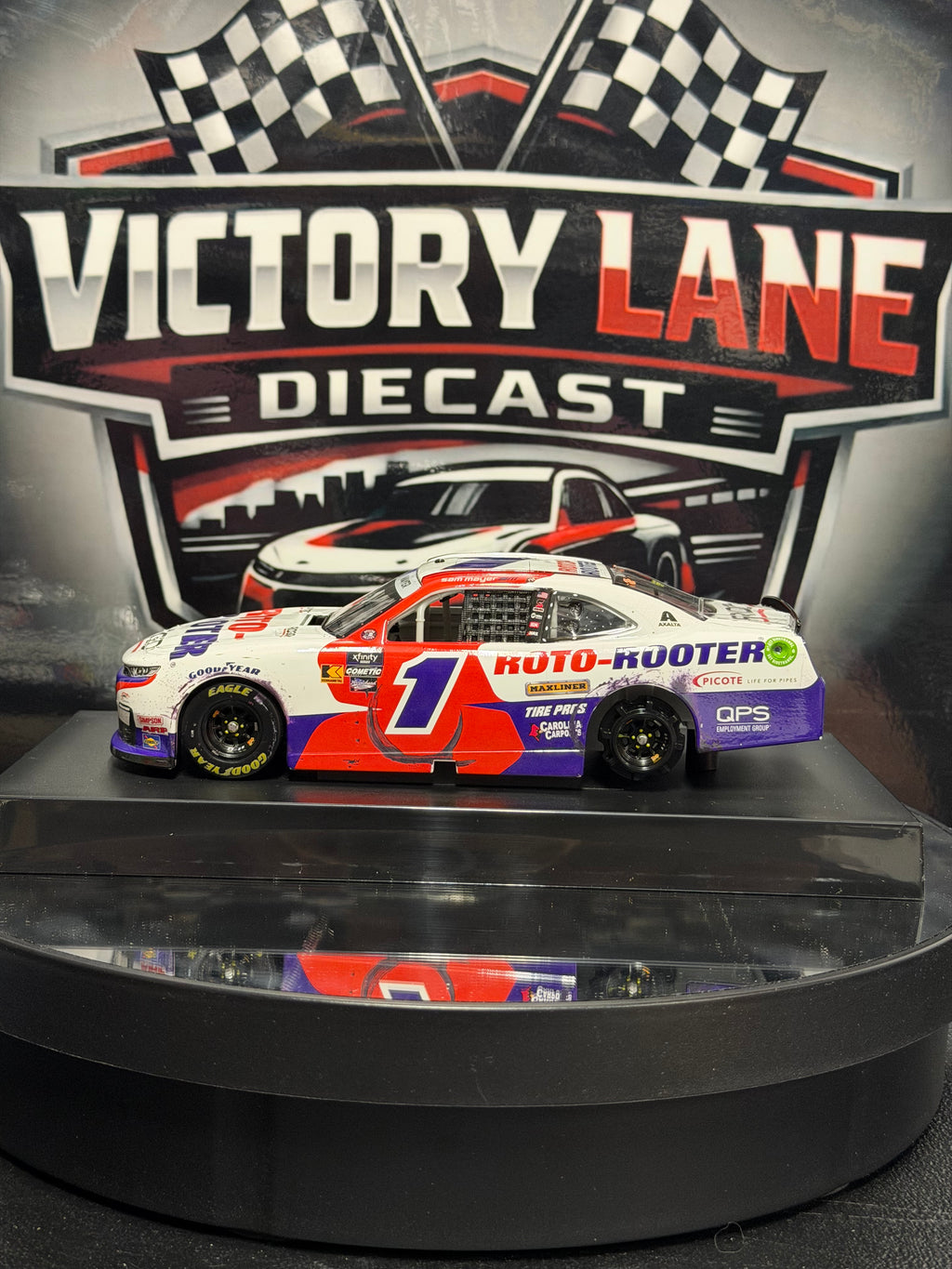 Sam Mayer 2024 Roto-Rooter Camaro. Iowa Win. Raced Version.