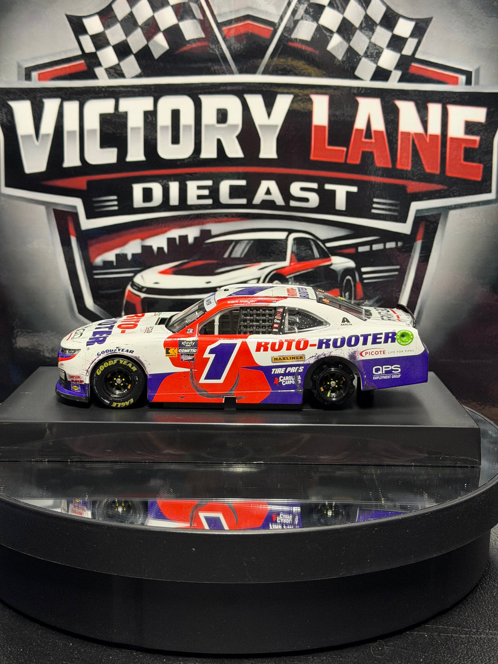 Sam Mayer 2024 Roto-Rooter Camaro. Iowa Win, Raced Version.