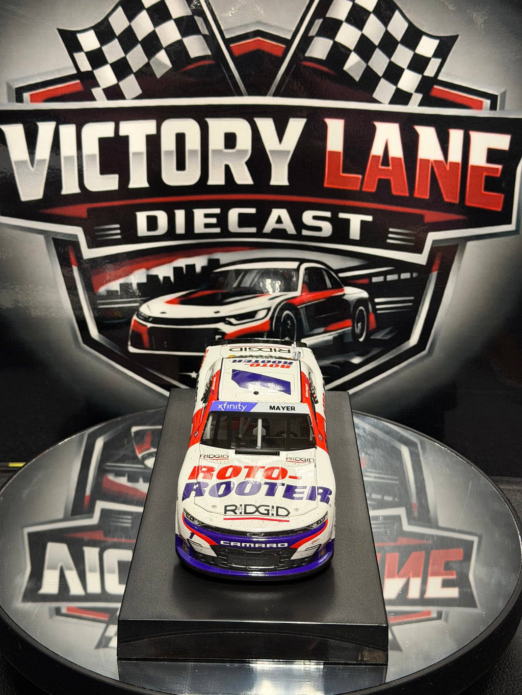 Sam Mayer 2024 Roto-Rooter Camaro. Iowa Win, Raced Version.