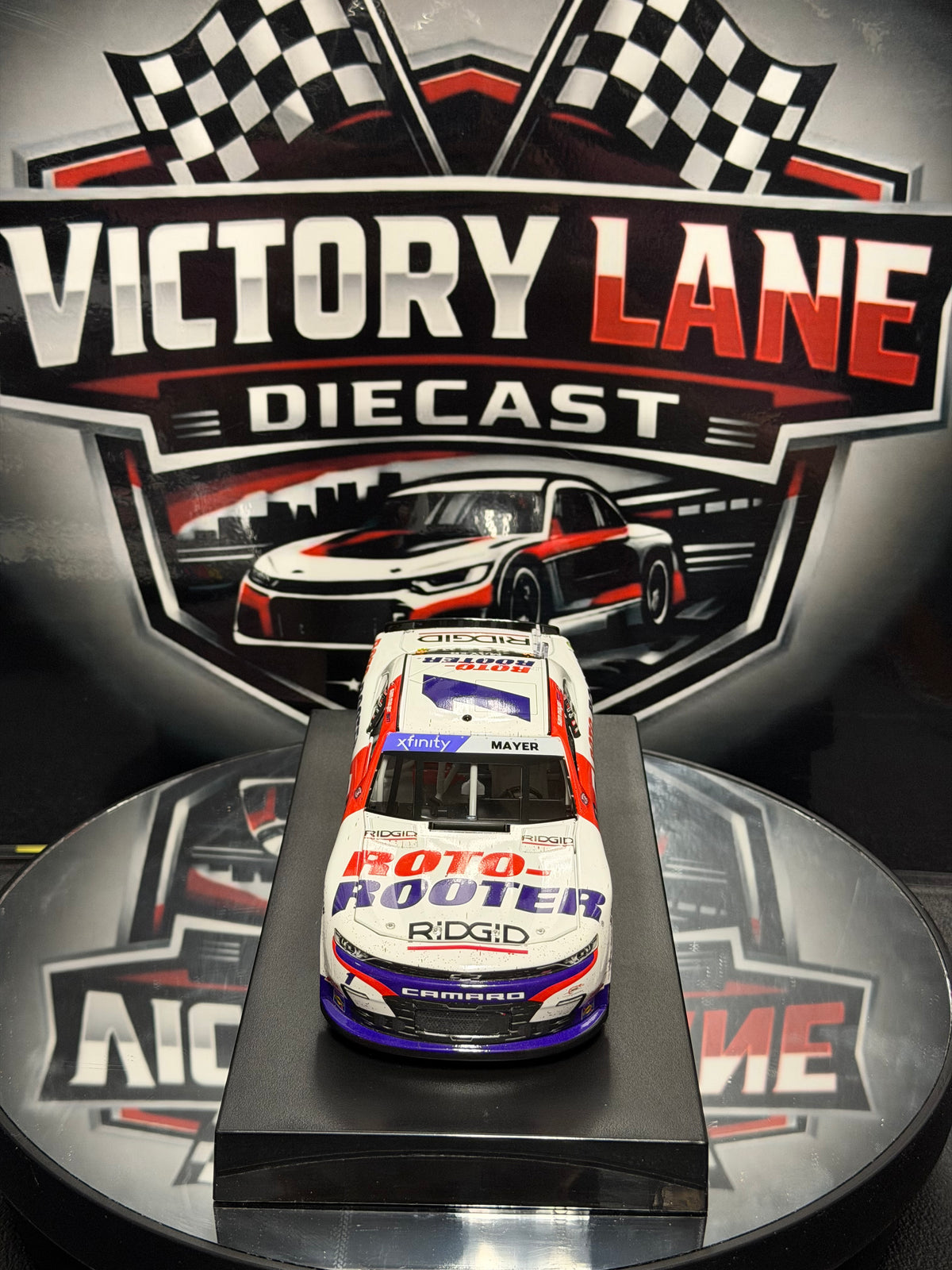 Sam Mayer 2024 Roto-Rooter Camaro. Iowa Win, Raced Version.